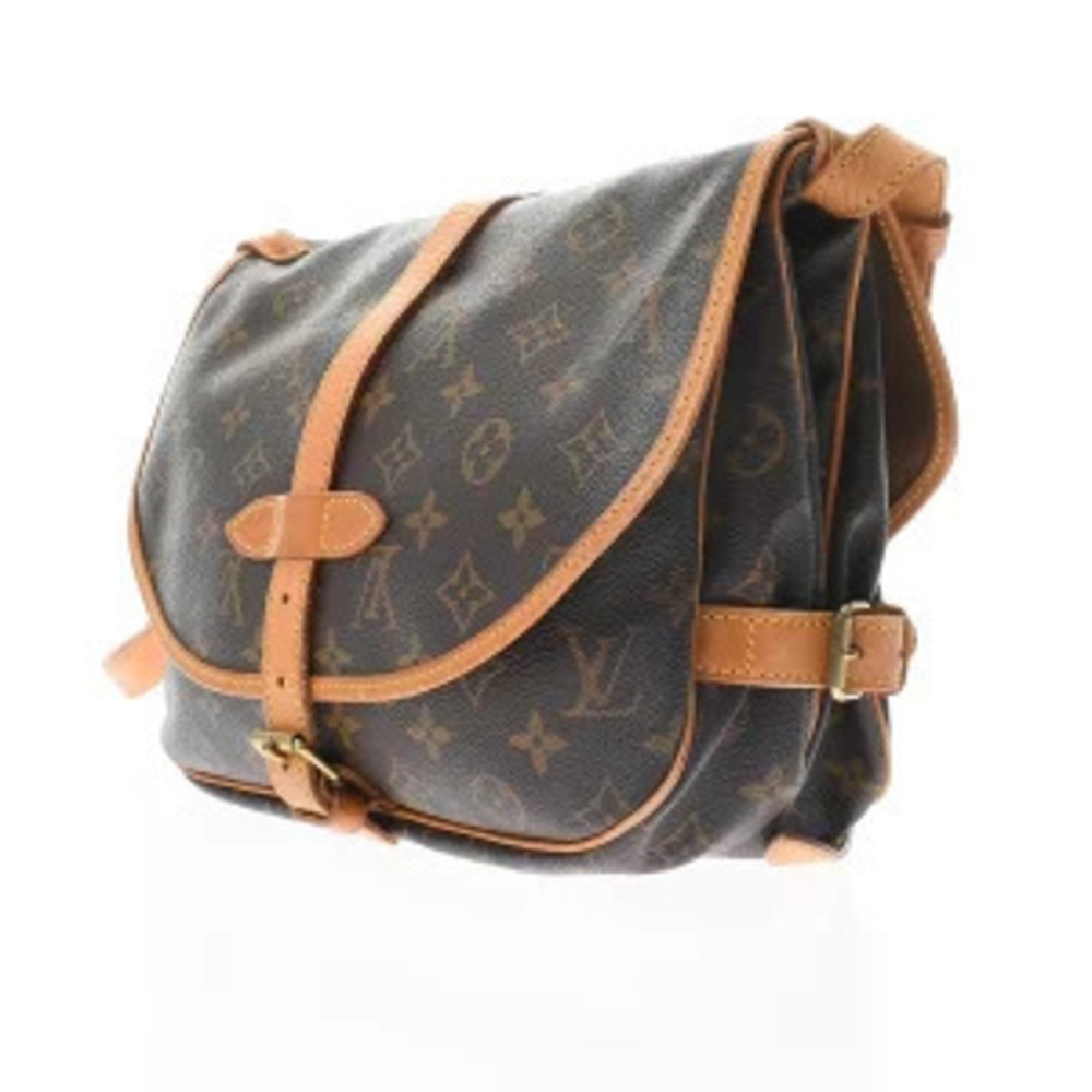 Louis Vuitton Bag Shoulder Canvas Saumur Monogram Brown